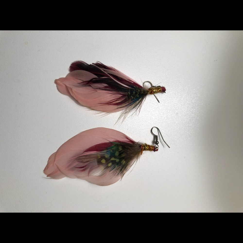 Feather earrings